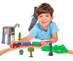 Holz-Eisenbahn Train Oval Eichhorn Mit Lokomotive Mit Kran Und Zubehör 18-teilig 205 Cm Schienenlänge 11 Holz-Eisenbahn Train Oval Eichhorn Mit Lokomotive Mit Kran Und Zubehör 18-teilig 205 Cm Schienenlänge -Eichhorn 100001261 g eichhorn vlacik