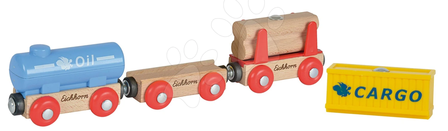 Ersatzteile Für Eisenbahn Train Wagons Eichhorn 3 Waggons Mit Einer Ladung 5-teilig 24 Cm Länge 2 Ersatzteile Für Eisenbahn Train Wagons Eichhorn 3 Waggons Mit Einer Ladung 5-teilig 24 Cm Länge – Bild 2