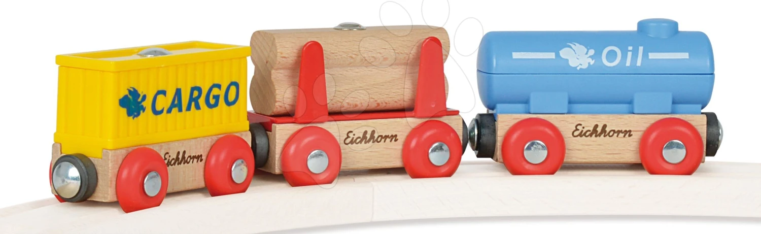 Ersatzteile Für Eisenbahn Train Wagons Eichhorn 3 Waggons Mit Einer Ladung 5-teilig 24 Cm Länge 1 Ersatzteile Für Eisenbahn Train Wagons Eichhorn 3 Waggons Mit Einer Ladung 5-teilig 24 Cm Länge