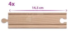 Ersatzteile Für Eisenbahn Train Short Straight Tracks Eichhorn Gerade Schienen 15,5 Cm X 4 Stück
