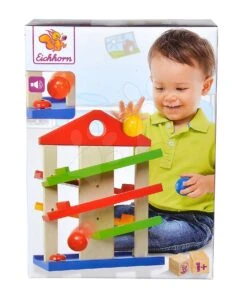 Kugelbahn Runway Eichhorn Didaktisches Spiel Mit 3 Bällen Und Einer Glocke Ab 12 Monaten -Eichhorn 100002025 c eichhorn draha