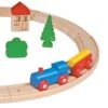 Holz-Eisenbahn Wooden Toy Eichhorn Mit Zubehör Häuser Und Bäume 20 Teile