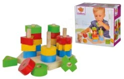 Puzzleturm Aus Holz Stacking Toy Eichhorn Mit 5 Verschiedenen Farbformen 21 Teile Ab 12 Monaten -Eichhorn 100002087 a eichhorn skladacka
