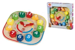 Lernuhr Aus Holz Teaching Clock With Stacking Parts Eichhorn 12 Würfel Ab 12 Monaten -Eichhorn 100003449 b eichhorn hodiny