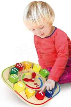 Lernuhr Aus Holz Teaching Clock With Stacking Parts Eichhorn 12 Würfel Ab 12 Monaten -Eichhorn 100003449 d eichhorn hodiny