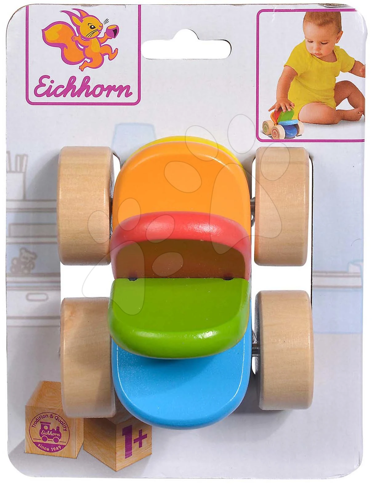 Holzspielzeugauto Push Vehicles Eichhorn Bunt Ab 12 Monaten 3 Holzspielzeugauto Push Vehicles Eichhorn Bunt Ab 12 Monaten – Bild 3