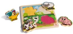 Holzpuzzle Feel Puzzle With Fabric Eichhorn 5 Teile Tiere Mit Textilteilen Ab 12 Monaten -Eichhorn 100003687 d eichhorn puzzle