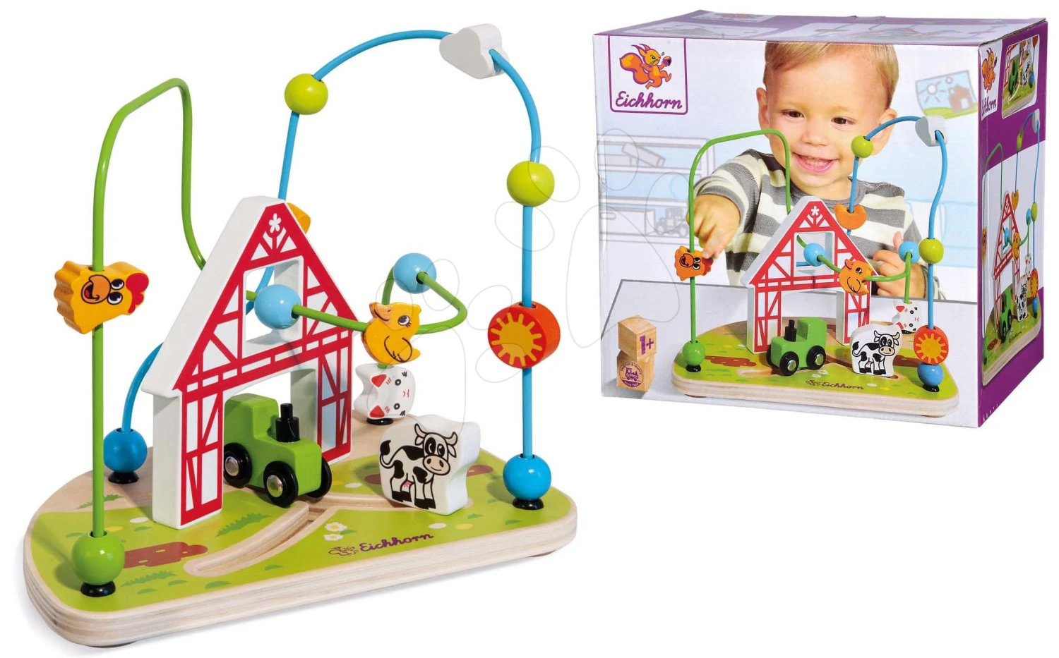 Holzlabyrinth Bauernhof Mit Perlen Bead Maze Farm Eichhorn Mit Zwei Bahnen Ab 12 Monaten 5 Holzlabyrinth Bauernhof Mit Perlen Bead Maze Farm Eichhorn Mit Zwei Bahnen Ab 12 Monaten – Bild 5