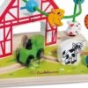 Holzlabyrinth Bauernhof Mit Perlen Bead Maze Farm Eichhorn Mit Zwei Bahnen Ab 12 Monaten