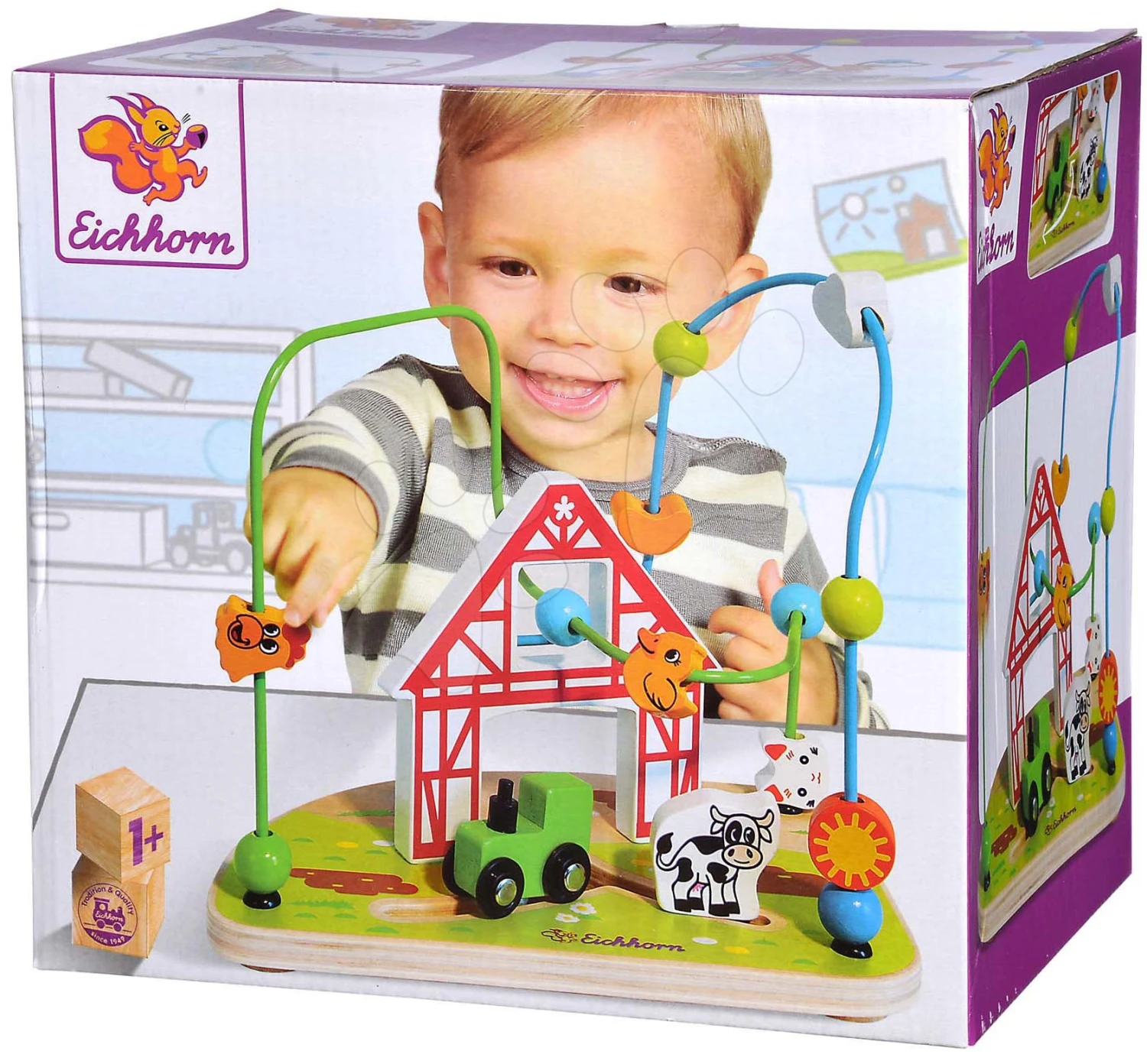 Holzlabyrinth Bauernhof Mit Perlen Bead Maze Farm Eichhorn Mit Zwei Bahnen Ab 12 Monaten 6 Holzlabyrinth Bauernhof Mit Perlen Bead Maze Farm Eichhorn Mit Zwei Bahnen Ab 12 Monaten – Bild 6