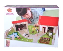 Holzbauernhof Mit Tieren Farm Eichhorn 2 Gebäuden Und Stall 20 Teilen Ab 3 Jahren EH4309 -Eichhorn 100004309 c eichhorn farma