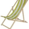 Holzliege Für Kinder Outdoor Kids Sunchair Eichhorn Mit Streifenmuster-Bezug Mit UV-Filter Tragkraft 40 Kg
