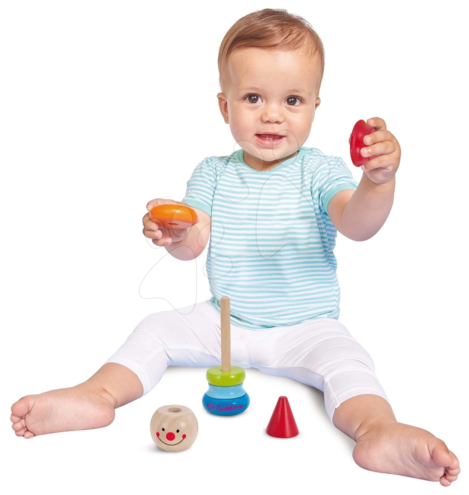 Holzturm Faltbar Clown Stacking Clown Eichhorn 8 Farbige Teile Höhe Ab 12 Monaten 2 Holzturm Faltbar Clown Stacking Clown Eichhorn 8 Farbige Teile Höhe Ab 12 Monaten – Bild 2