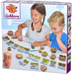 Puzzlespiel Farm Aus Holz Threading Game Eichhorn 13 Würfel Aus Holz Und 13 Muster Ab 24 Monaten -Eichhorn 100005200 h eichhorn hra