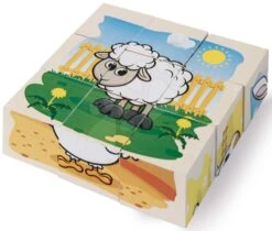 Puzzle-Farm Aus Holz Picture Cube Farm Eichhorn 9 Würfel Mit 6 Tiermotiven Ab 24 Monaten -Eichhorn 100005203 j eichhorn puzzle