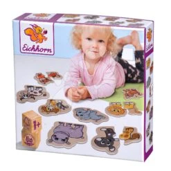 Holzpuzzle Tiere Animal Puzzle Eichhorn 8 Typen 16 Teile Ab 12 Monaten EH5206 -Eichhorn 100005206 k eichhorn puzzle