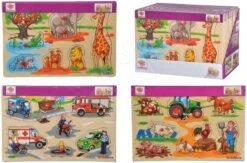 Holzpuzzle Generic Puzzle DP Eichhorn 9 Teile Safari-Farmfahrzeuge Ab 24 Monaten -Eichhorn 100005410 a eichhorn puzzle