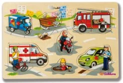 Holzpuzzle Generic Puzzle DP Eichhorn 9 Teile Safari-Farmfahrzeuge Ab 24 Monaten -Eichhorn 100005410 f eichhorn puzzle