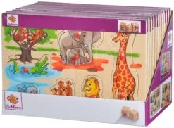 Holzpuzzle Generic Puzzle DP Eichhorn 9 Teile Safari-Farmfahrzeuge Ab 24 Monaten -Eichhorn 100005410 g eichhorn puzzle