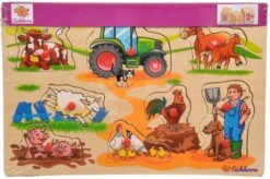 Holzpuzzle Generic Puzzle DP Eichhorn 9 Teile Safari-Farmfahrzeuge Ab 24 Monaten -Eichhorn 100005410 i eichhorn puzzle