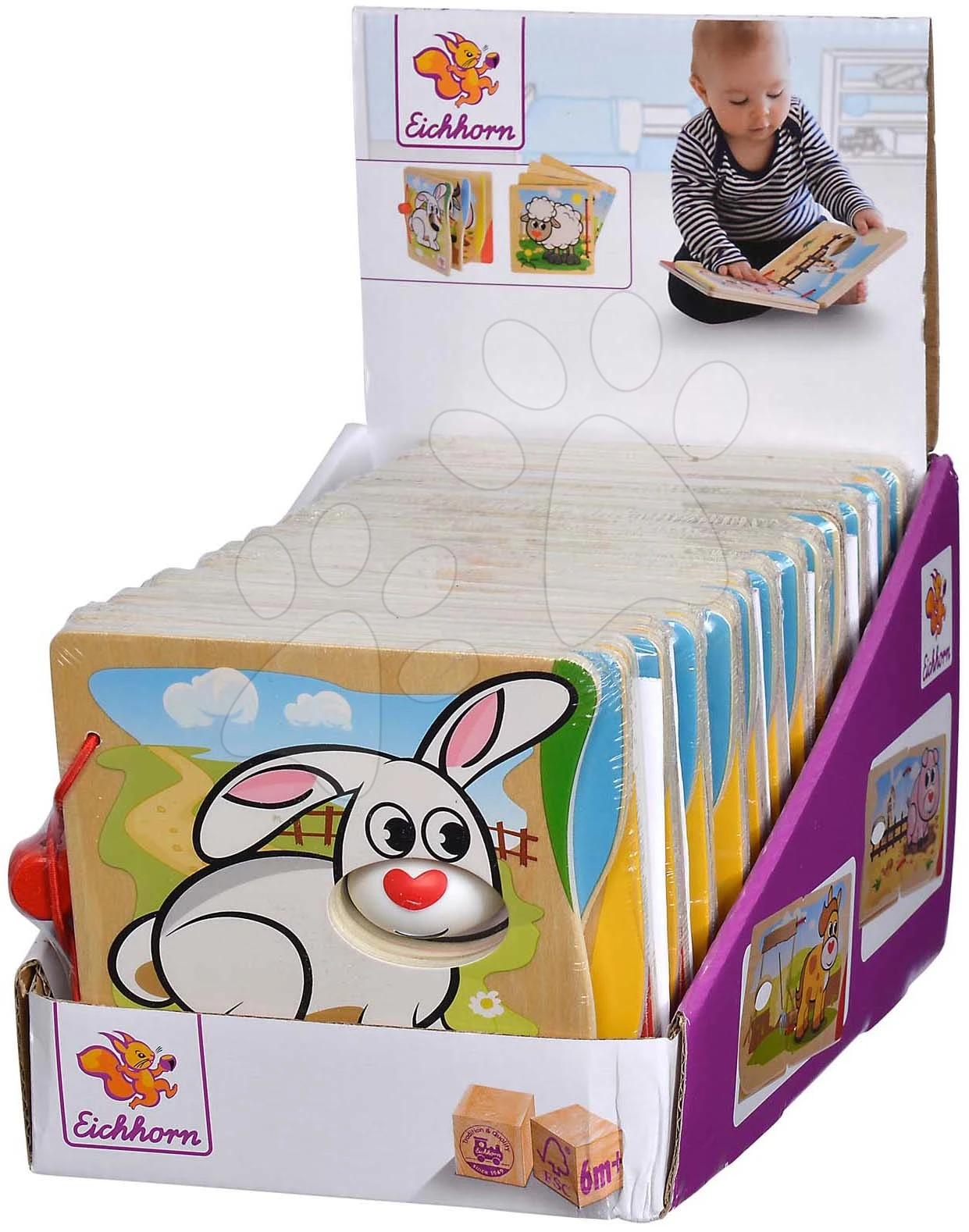 Bilderbuch Aus Holz Picture Book Farm Eichhorn 4 Seiten Mit Tieren Ab 6 Monaten 8 Bilderbuch Aus Holz Picture Book Farm Eichhorn 4 Seiten Mit Tieren Ab 6 Monaten – Bild 8