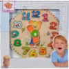 Didaktische Puzzleuhr Aus Holz Teaching Clock Eichhorn 12 Einsteckzahlen Ab 24 Monaten