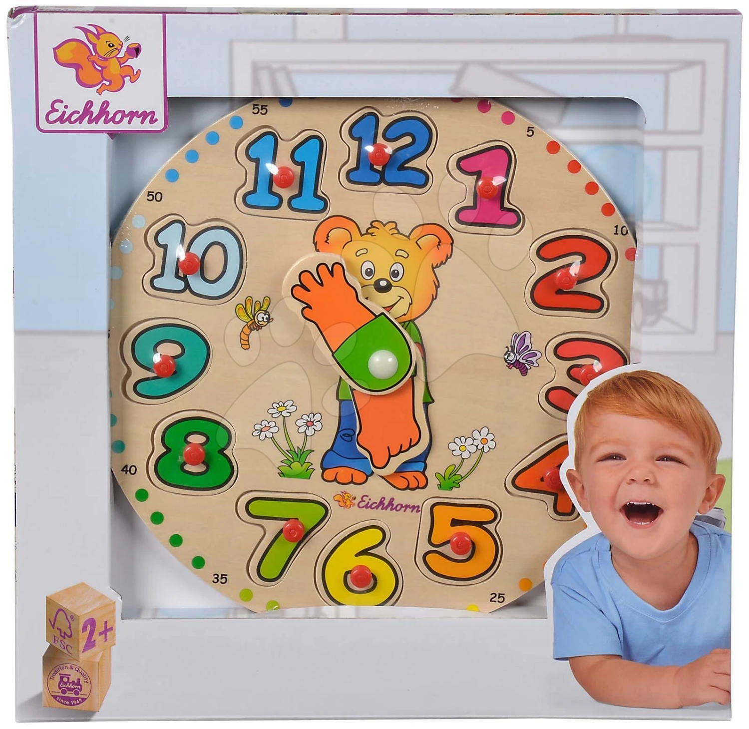 Didaktische Puzzleuhr Aus Holz Teaching Clock Eichhorn 12 Einsteckzahlen Ab 24 Monaten 1 Didaktische Puzzleuhr Aus Holz Teaching Clock Eichhorn 12 Einsteckzahlen Ab 24 Monaten