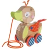 Ente Aus Holz Zum Ziehen Duck Pull-along Animal Eichhorn Mit Beweglichem Kopf Ab 12 Monaten EH5587