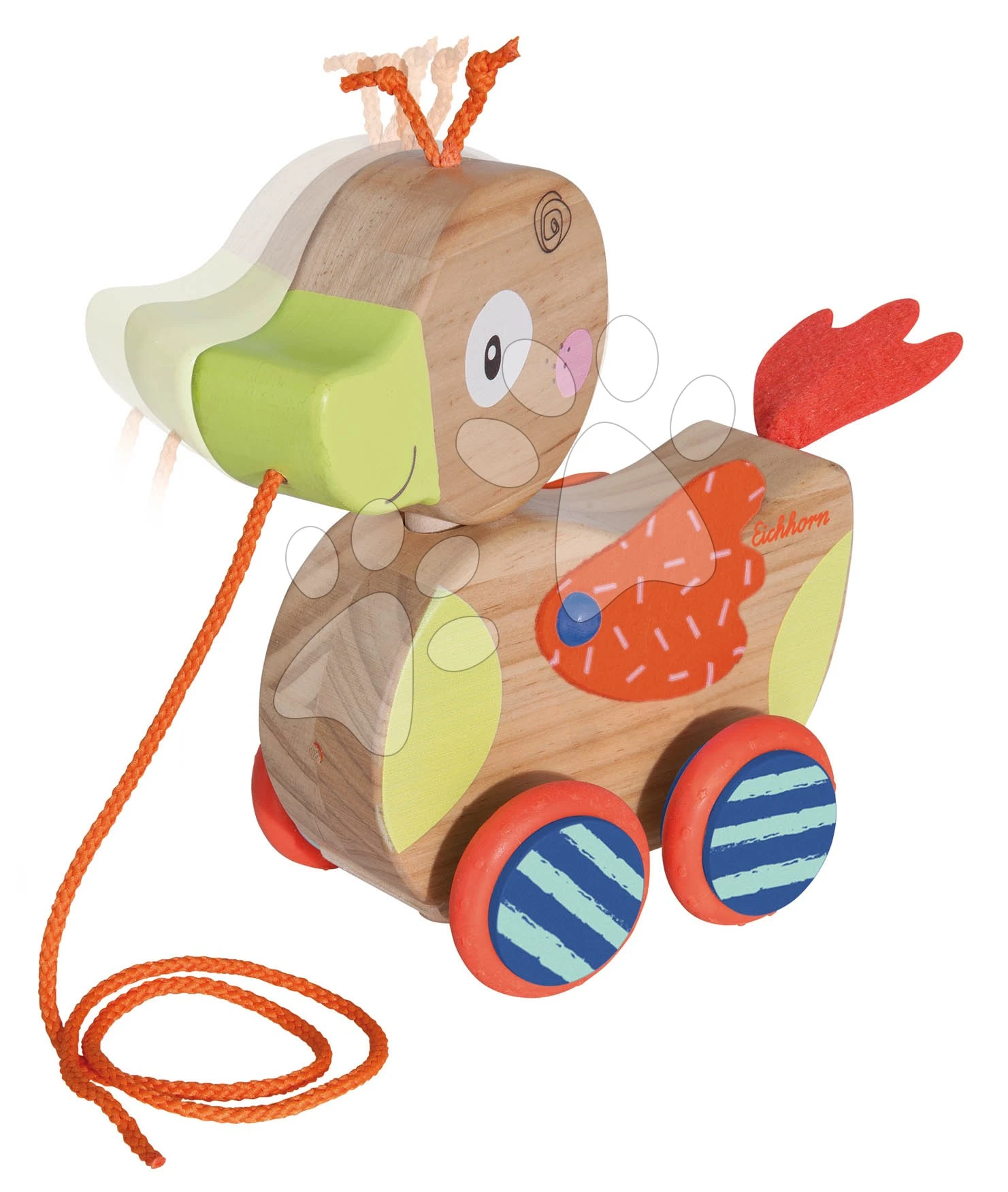 Ente Aus Holz Zum Ziehen Duck Pull-along Animal Eichhorn Mit Beweglichem Kopf Ab 12 Monaten EH5587 2 Ente Aus Holz Zum Ziehen Duck Pull-along Animal Eichhorn Mit Beweglichem Kopf Ab 12 Monaten EH5587 – Bild 2