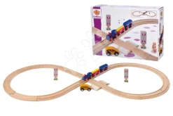 Bahngleis Aus Holz Train Figure-of 8 Railway Eichhorn Mit Lokomotive, Wagen Und Zubehör, 27-teilig, 290 Cm Schienenlänge -Eichhorn 100006202 d eichhorn trat