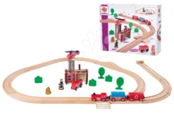 Holzgleis Mit Feuerwache Train Set Firestation Eichhorn Mit Zug 33 Teile 235 Cm Schienenlänge -Eichhorn 100006205 e eichhorn stanica