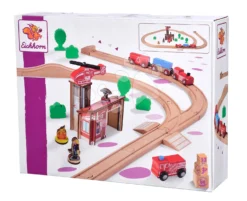 Holzgleis Mit Feuerwache Train Set Firestation Eichhorn Mit Zug 33 Teile 235 Cm Schienenlänge -Eichhorn 100006205 f eichhorn stanica