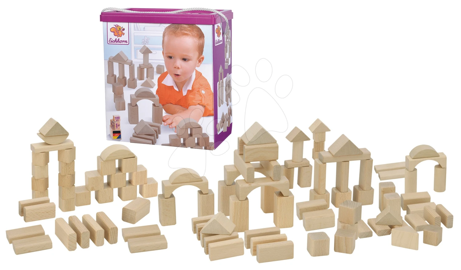 Holzwürfel Natural Wooden Blocks Eichhorn In Naturbelassener Verarbeitung 100 Stück Größe 25 Mm Ab 12 Monaten 2 Holzwürfel Natural Wooden Blocks Eichhorn In Naturbelassener Verarbeitung 100 Stück Größe 25 Mm Ab 12 Monaten – Bild 2