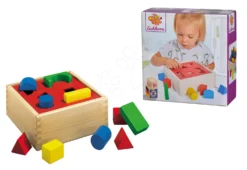 Holzeinlage Formbox Posting Box Eichhorn Mit 10 Würfeln In Verschiedenen Formen Und Farben 12 Teile Ab 12 Monaten -Eichhorn 100011702 a eichhorn vkladacka