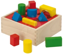 Holzeinlage Formbox Posting Box Eichhorn Mit 10 Würfeln In Verschiedenen Formen Und Farben 12 Teile Ab 12 Monaten -Eichhorn 100011702 f eichhorn vkladacka