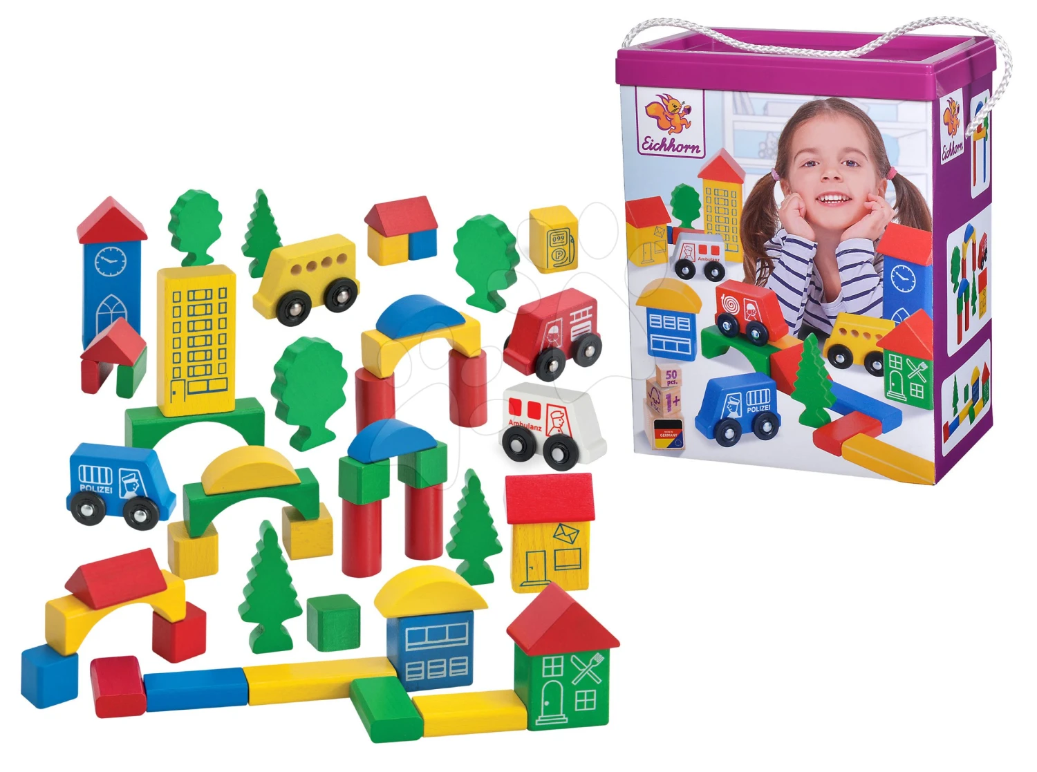 Holzwürfel Bunt Wooden City Blocks Eichhorn Gemustert Mit Aufdruck 50 Stück In Der Dose Ab 12 Monaten 2 Holzwürfel Bunt Wooden City Blocks Eichhorn Gemustert Mit Aufdruck 50 Stück In Der Dose Ab 12 Monaten – Bild 2