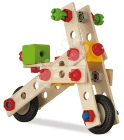 Motorradbausatz Aus Holz Constructor Sccoter Eichhorn 4 Modelle (Motorrad, Flugzeug, Helikopter, Libelle) 65 Teile Ab 3 Jahren EH39018