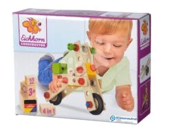 Motorradbausatz Aus Holz Constructor Sccoter Eichhorn 4 Modelle (Motorrad, Flugzeug, Helikopter, Libelle) 65 Teile Ab 3 Jahren EH39018 -Eichhorn 100039018 f eichhorn stavebnica