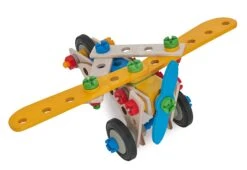 Holzbausatz Kran Constructor Mobile Crane Eichhorn Vier Modelle (Kran, Flugzeug, Helikopter, Fahrrad) 70 Teile -Eichhorn 100039022 f eichhorn stavebnica