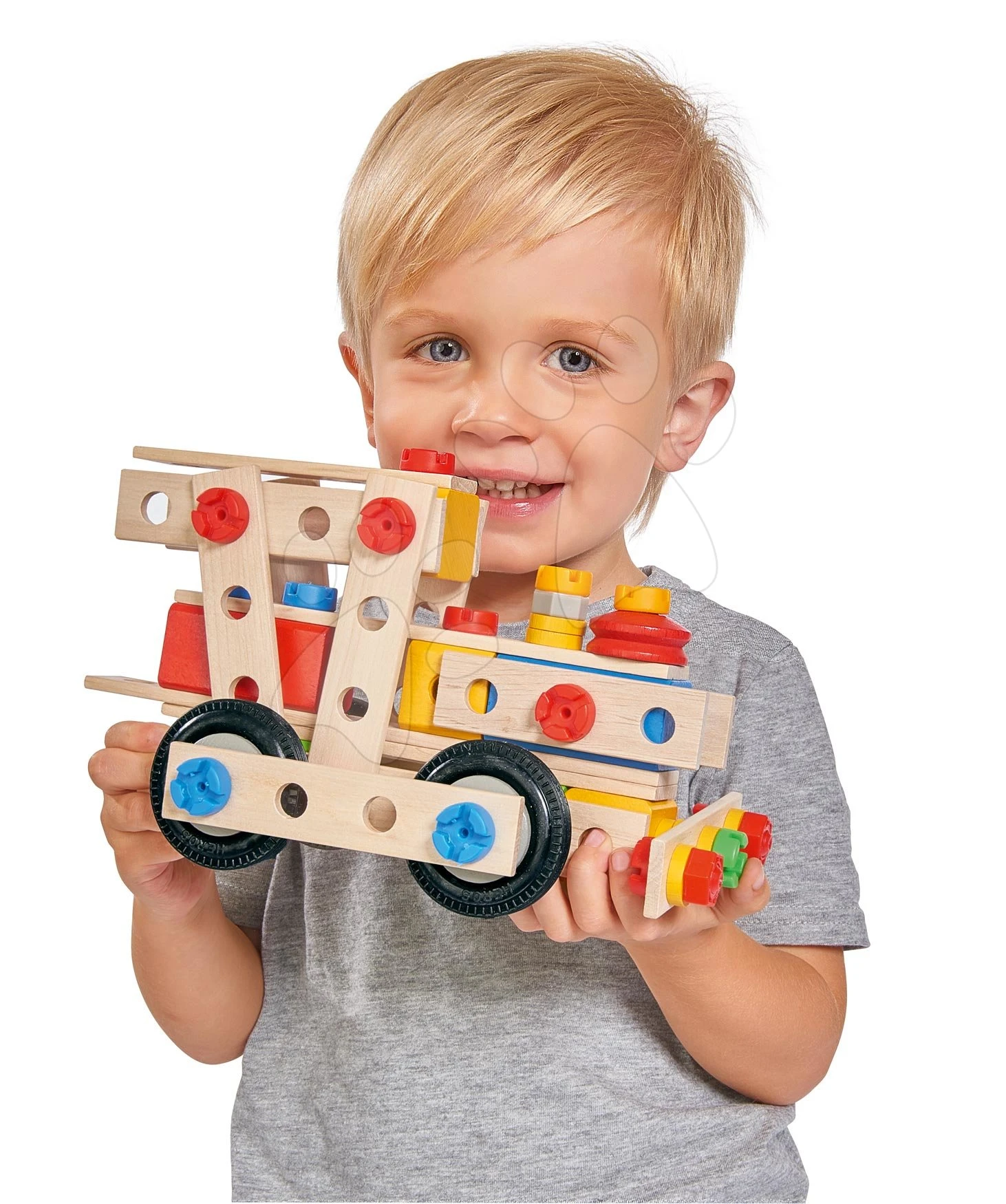 Holzbausatz Lokomotive Constructor Big Loc Eichhorn Vier Modelle (Lok, Flugzeug, LKW, Roboter) 100 Teile Ab 4 Jahren 1 Holzbausatz Lokomotive Constructor Big Loc Eichhorn Vier Modelle (Lok, Flugzeug, LKW, Roboter) 100 Teile Ab 4 Jahren