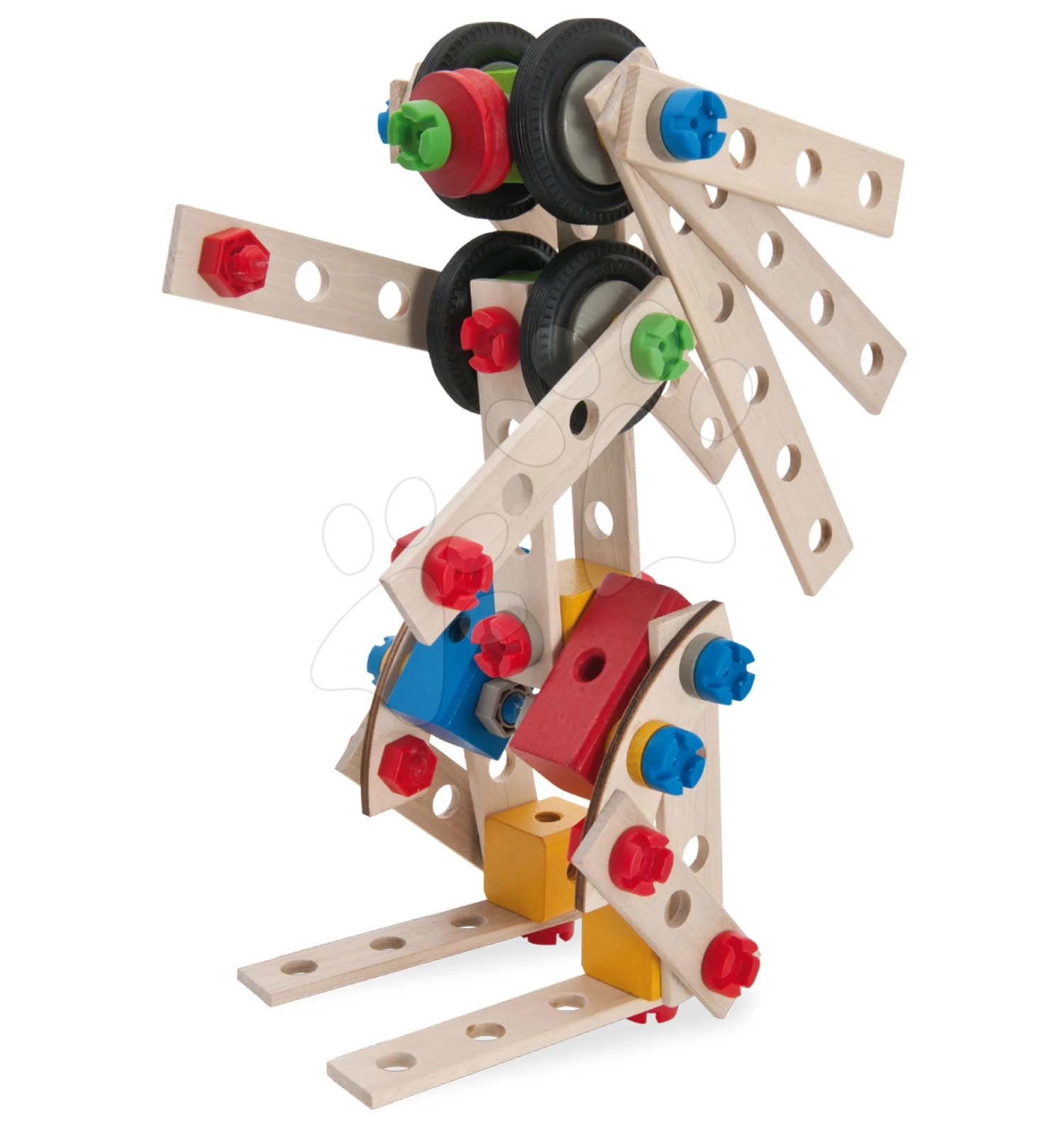 Holzbausatz Lokomotive Constructor Big Loc Eichhorn Vier Modelle (Lok, Flugzeug, LKW, Roboter) 100 Teile Ab 4 Jahren 3 Holzbausatz Lokomotive Constructor Big Loc Eichhorn Vier Modelle (Lok, Flugzeug, LKW, Roboter) 100 Teile Ab 4 Jahren – Bild 3