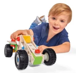 Holzbaukasten Vierrad Constructor Quad Eichhorn Vier Modelle (Quad, Fahrrad, Minibuggy, Motorrad) 110 Teile Ab 4 Jahren