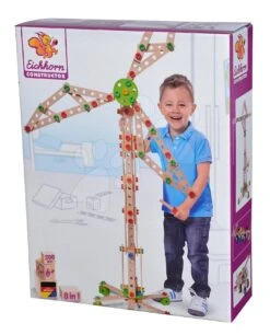 Holzbausatz Windmühle Constructor Windmill Eichhorn 8 Modelle (Mühle, Kran, Flugzeug, Jagdflugzeug, Katamaran, Auto, Brücke, Containerkran) 300 Teile Ab -Eichhorn 100039046 f eichhorn stavebnica