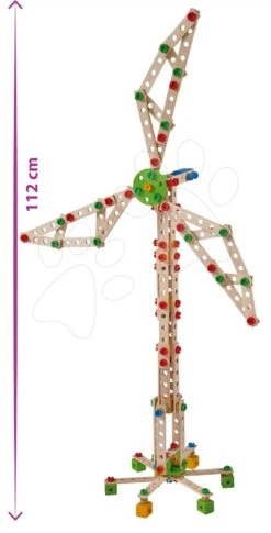 Holzbausatz Windmühle Constructor Windmill Eichhorn 8 Modelle (Mühle, Kran, Flugzeug, Jagdflugzeug, Katamaran, Auto, Brücke, Containerkran) 300 Teile Ab -Eichhorn 100039046 o eichhorn stavebnica