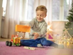 Holzbausatz Lader Constructor Wheel Loader Eichhorn Sechs Modelle (Lader, Kran, Mobilkran, LKW, Unimog, Bigfoot) 140 Teile Ab 5 Jahren