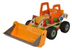 Holzbausatz Lader Constructor Wheel Loader Eichhorn Sechs Modelle (Lader, Kran, Mobilkran, LKW, Unimog, Bigfoot) 140 Teile Ab 5 Jahren -Eichhorn 100039057 g eichhorn stavebnica