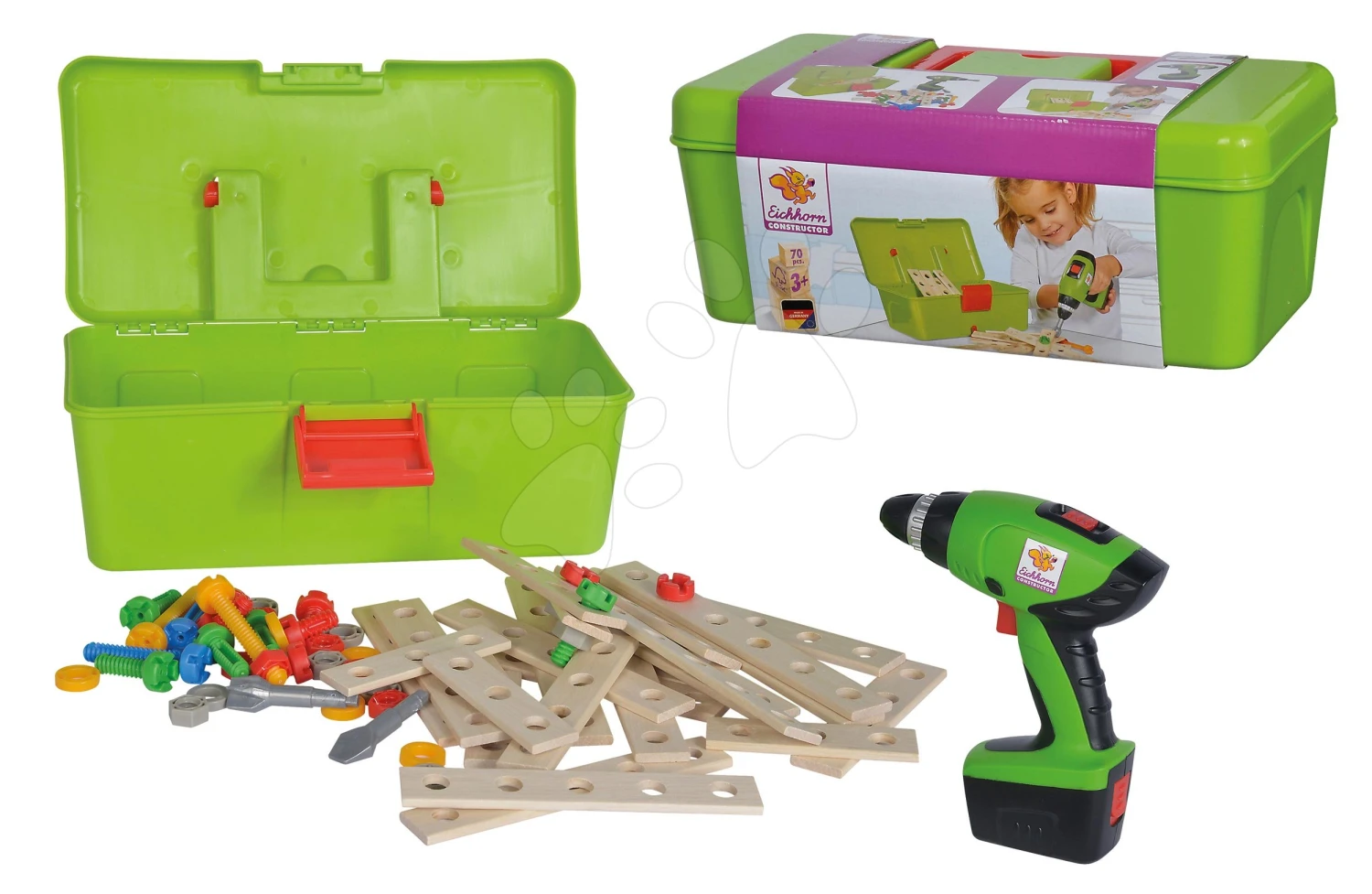 Baukasten Aus Holz Mit Bohrer Constructor Tool Box Eichhorn Im Koffer 63 Teile 3 Baukasten Aus Holz Mit Bohrer Constructor Tool Box Eichhorn Im Koffer 63 Teile – Bild 3