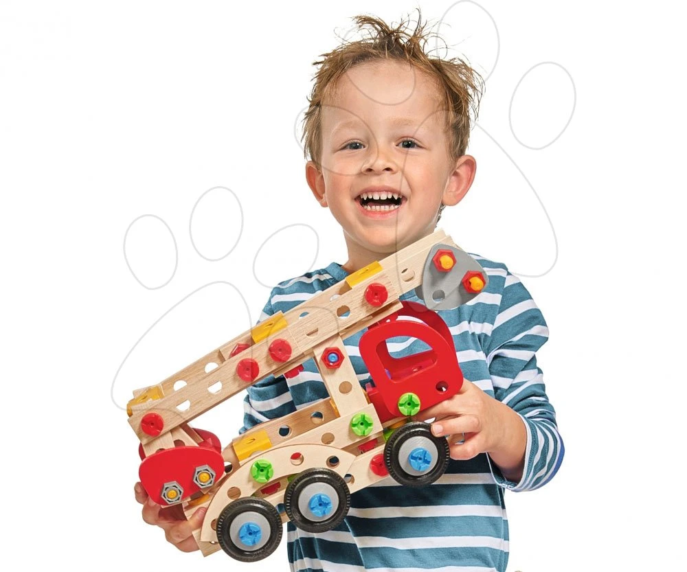 Holzbausatz Feuerwehrmann Constructor Fire Truck Eichhorn Drei Modelle (Feuerwehrmann, Krankenwagen, Polizei) 155 Teile Ab 5 Jahren 2 Holzbausatz Feuerwehrmann Constructor Fire Truck Eichhorn Drei Modelle (Feuerwehrmann, Krankenwagen, Polizei) 155 Teile Ab 5 Jahren – Bild 2