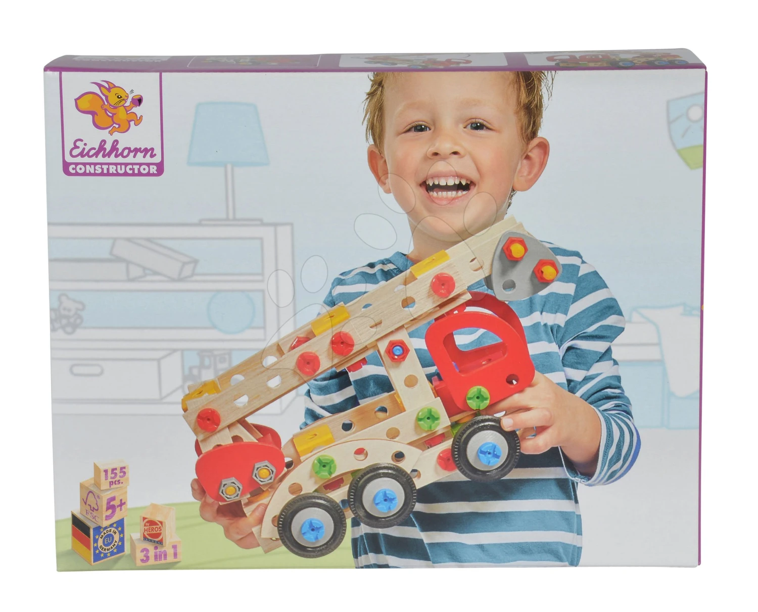 Holzbausatz Feuerwehrmann Constructor Fire Truck Eichhorn Drei Modelle (Feuerwehrmann, Krankenwagen, Polizei) 155 Teile Ab 5 Jahren 8 Holzbausatz Feuerwehrmann Constructor Fire Truck Eichhorn Drei Modelle (Feuerwehrmann, Krankenwagen, Polizei) 155 Teile Ab 5 Jahren – Bild 8