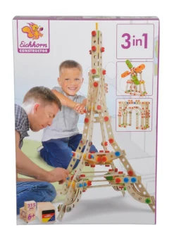 Baukasten Aus Holz Eiffelturm Constructor Eiffel Tower Eichhorn 3 Modelle (Eiffelturm, Windmühle, Triumphbogen) 315 Teile Ab 6 Jahren -Eichhorn 100039091 f eichhorn stavebnica